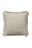 Coussin à chevrons marron à franges argentées | Andrew Martin Fasano | Meubleluxe.fr