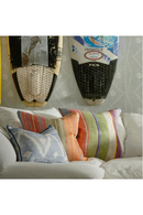 Coussin Zigzag avec passepoil en velours | Andrew Martin Babylon | Meubleluxe.fr