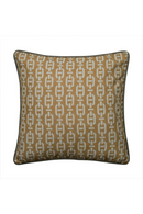 Coussin d'extérieur carré jaune et blanc | Andrew Martin Burlington | Meubleluxe.fr