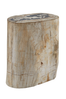 Tabouret en bois pétrifié poli à la main | Andrew Martin Log | Meubleluxe.fr