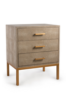 Table d'appoint en galuchat crème | Andrew Martin Jasper | Meubleluxe.fr