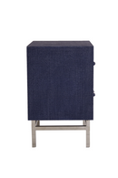 Table de chevet en rotin bleue | Andrew Martin Hesta | Meubleluxe.fr