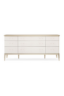 Commode en bois d'acajou et galuchat crème | Caracole Dreamy | Meubleluxe.fr