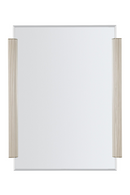 Miroir rectangulaire en bois crème | Caracole Look | Meubleluxe.fr