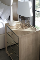 Table de chevet en verre et bois | Caracole Dreams | Meubleluxe.fr