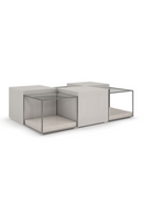 Table d'appoint en verre et pierre | Caracole Open Air | Meubleluxe.fr