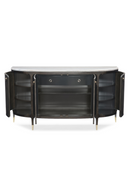 Buffet en bois d'Anégre et marbre blanc | Caracole Serve | Meubleluxe.fr