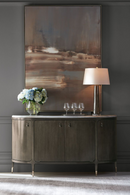 Buffet en bois d'Anégre et marbre blanc | Caracole Serve | Meubleluxe.fr