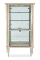 Vitrine en bois taupe argenté | Caracole Reflect | Meubleluxe.fr