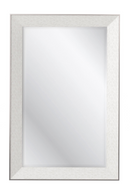 Miroir rectangulaire en nickel satinée | Caracole Chip Off | Meubleluxe.fr