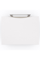 Table de chevet 3 tiroirs en bois blanc et taupe | Caracole Clarity | Meubleluxe.fr