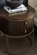 Table de chevet en bois d'eucalyptus fumé | Caracole Moderne | Meubleluxe.fr