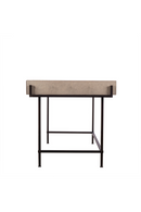 Bureau en galuchat crème avec tiroirs en bois | Andrew Martin Mabel | Meubleluxe.fr