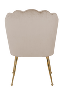 Chaise festonnée en velours kaki | Richmond Pippa | Meubleluxe.fr