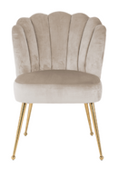 Chaise festonnée en velours kaki | Richmond Pippa | Meubleluxe.fr