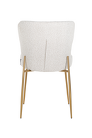 White Bouclé Contemporary Dining Chair | OROA Odessa | OROA