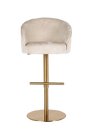 Tabouret moderne taupe crème | Richmond Zabi | Meubleluxe.fr