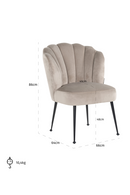 Chaise de salle à manger en velours | Richmond Pippa | Meubleluxe.fr