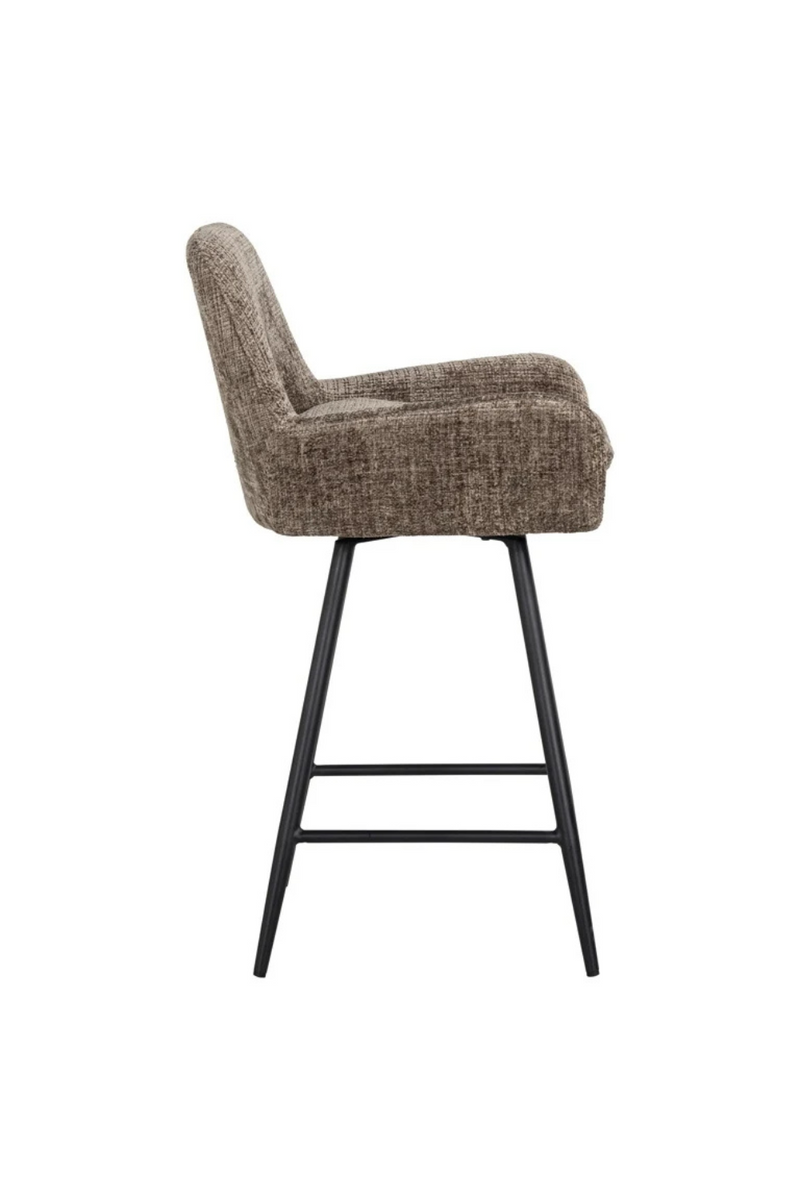 Chaise de bar en tissu marron | Richmond Linsey