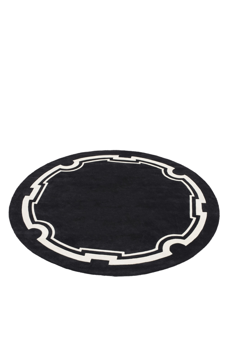 Tapis rond noir & blanc ø 280 cm | Eichholtz Palazzo | Meubleluxe.fr