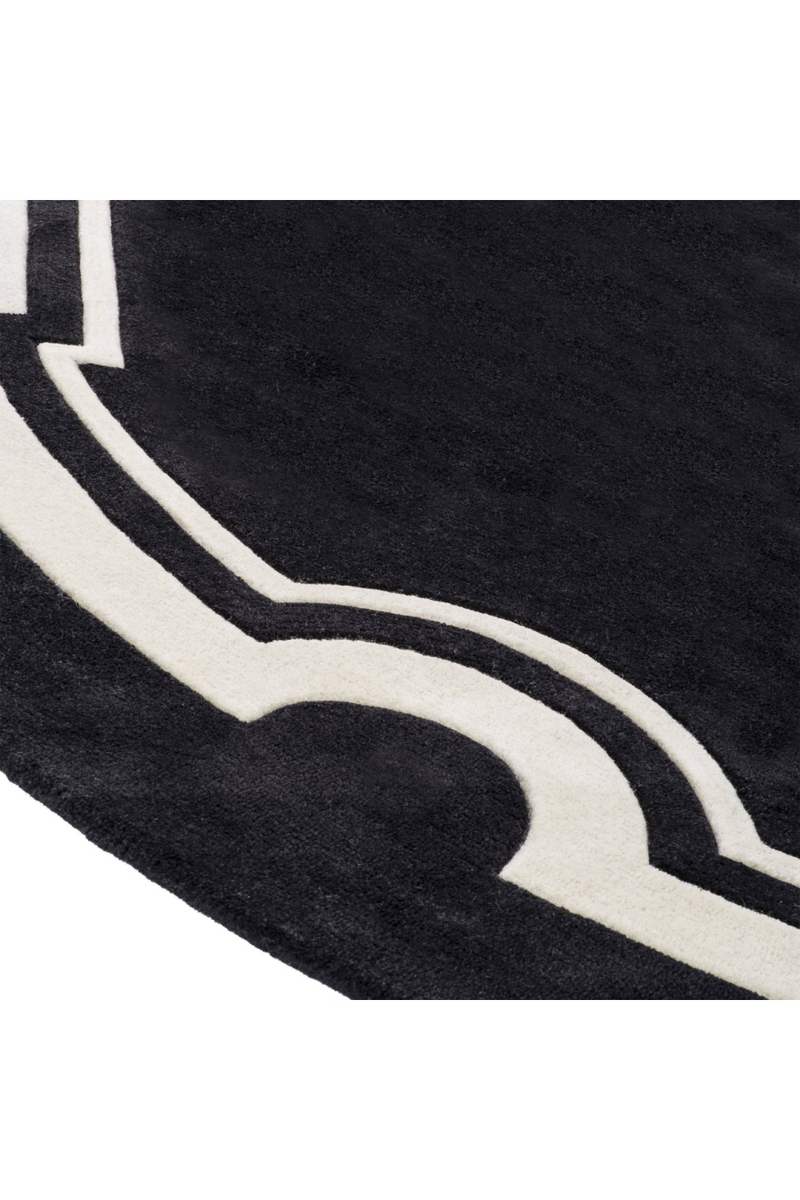 Tapis rond noir & blanc ø 280 cm | Eichholtz Palazzo | Meubleluxe.fr