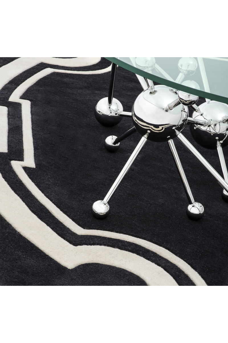 Tapis rond noir & blanc ø 280 cm | Eichholtz Palazzo | Meubleluxe.fr