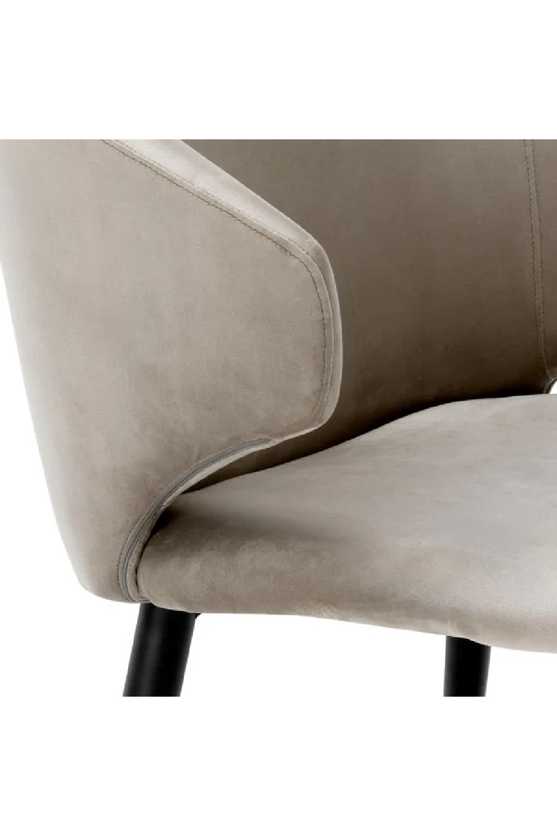 Chaise de salle à manger velours beige | Eichholtz Volante | Meubleluxe.fr