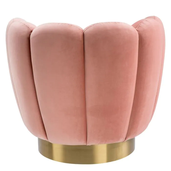 Pink Velvet Swivel Armchair | Eichholtz Mirage