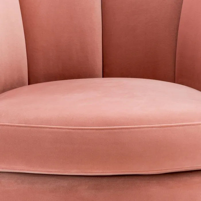 Fauteuil pivotant en velours rose | Eichholtz Mirage