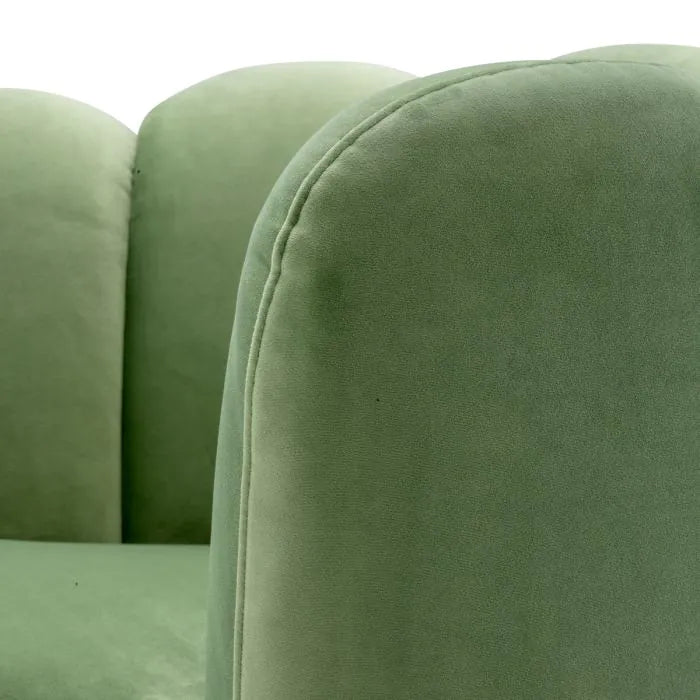 Fauteuil pivotant en velours vert | Eichholtz Mirage