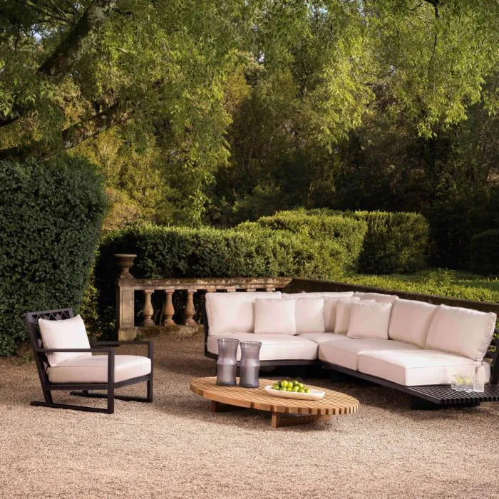 Modern white outdoor armchair | Eichholtz Como 