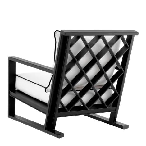 Modern white outdoor armchair | Eichholtz Como 