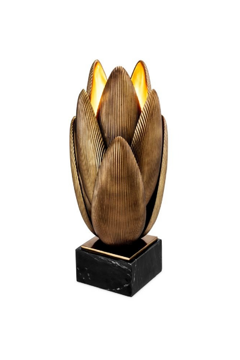 Lampe de Table Striée en Laiton Vintage | Eichholtz Blossom | OROA.fr