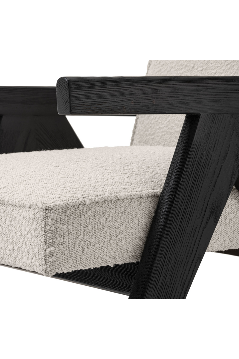Fauteuil de Salon en Bouclé Avec Cadre en Bois | Eichholtz Greta | OROA.fr