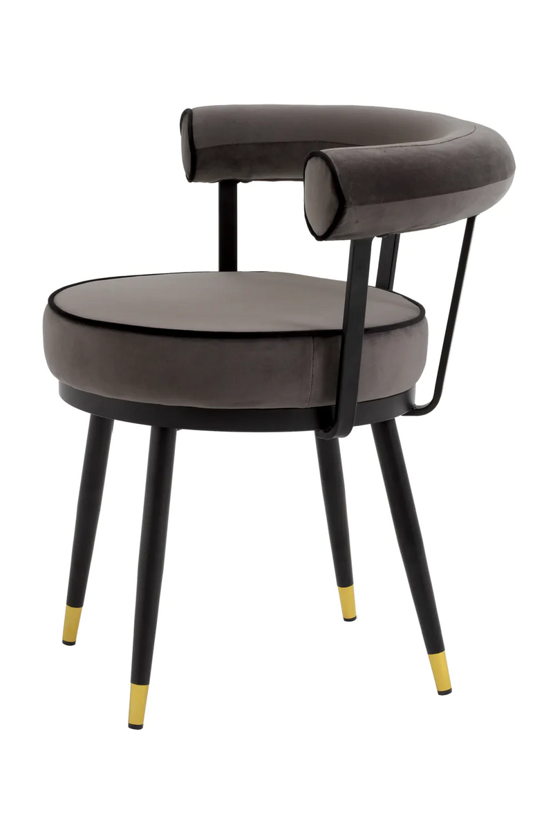 Chaises en velours gris (lot de 2) | Eichholtz Vico | Meubleluxe.fr