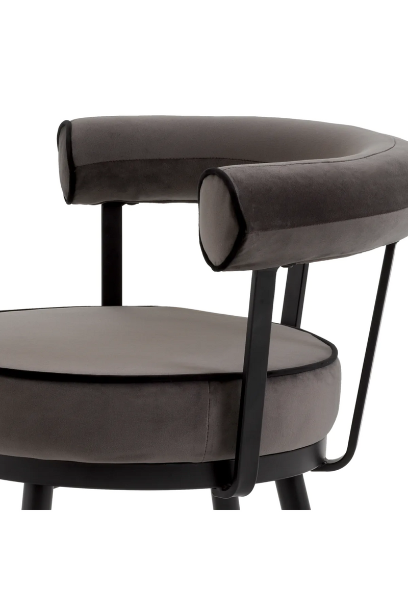 Chaises en velours gris (lot de 2) | Eichholtz Vico | Meubleluxe.fr