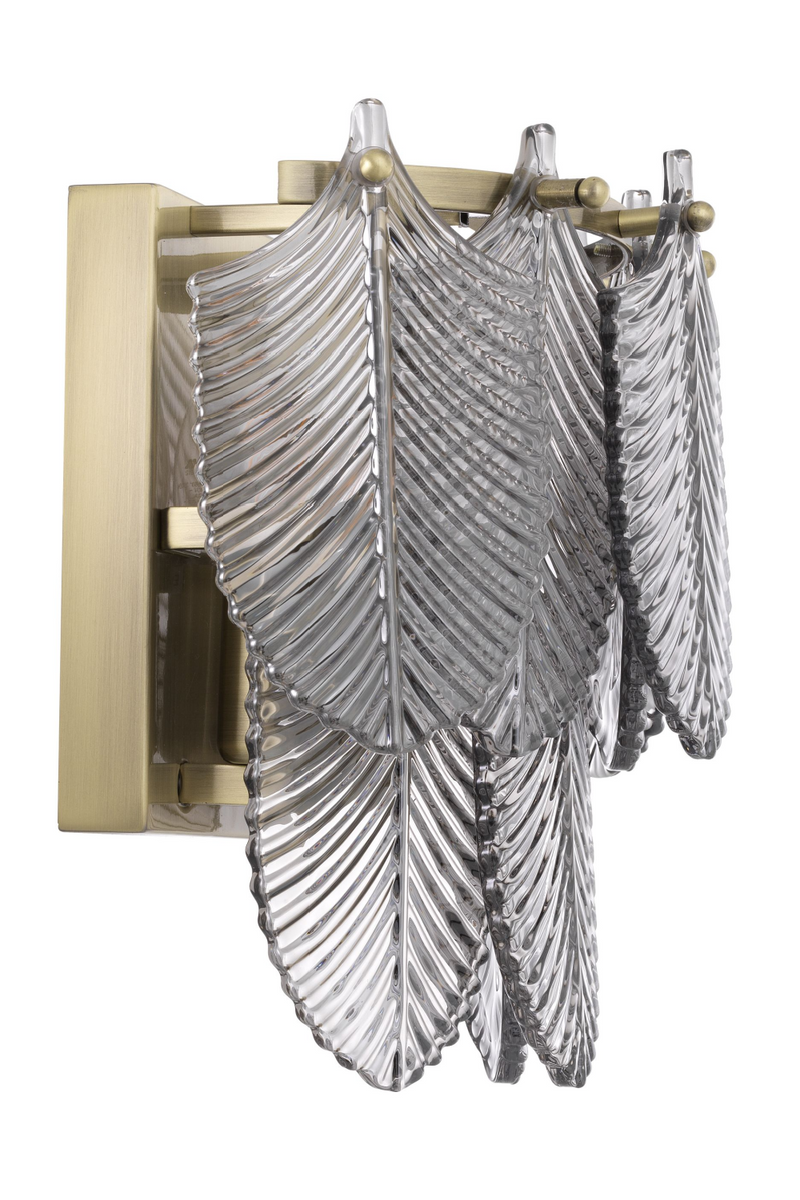 Applique Murale en Verre Fume et Laiton | Eichholtz Verbier | OROA.fr