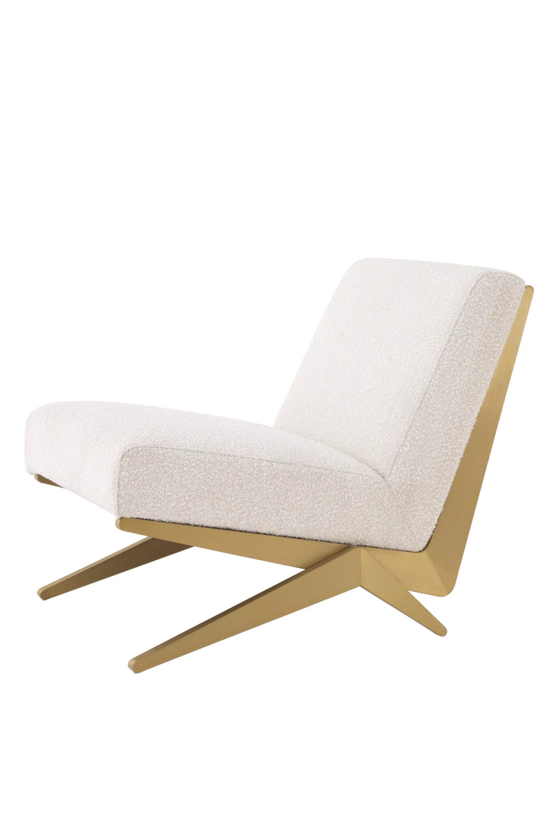 Chaise d'appoint bouclé crème | Eichholtz Fico | Meubleluxe.fr