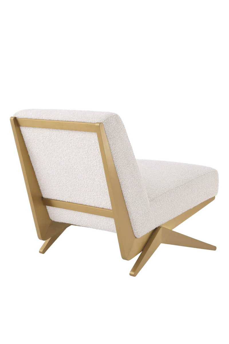 Chaise d'appoint bouclé crème | Eichholtz Fico | Meubleluxe.fr