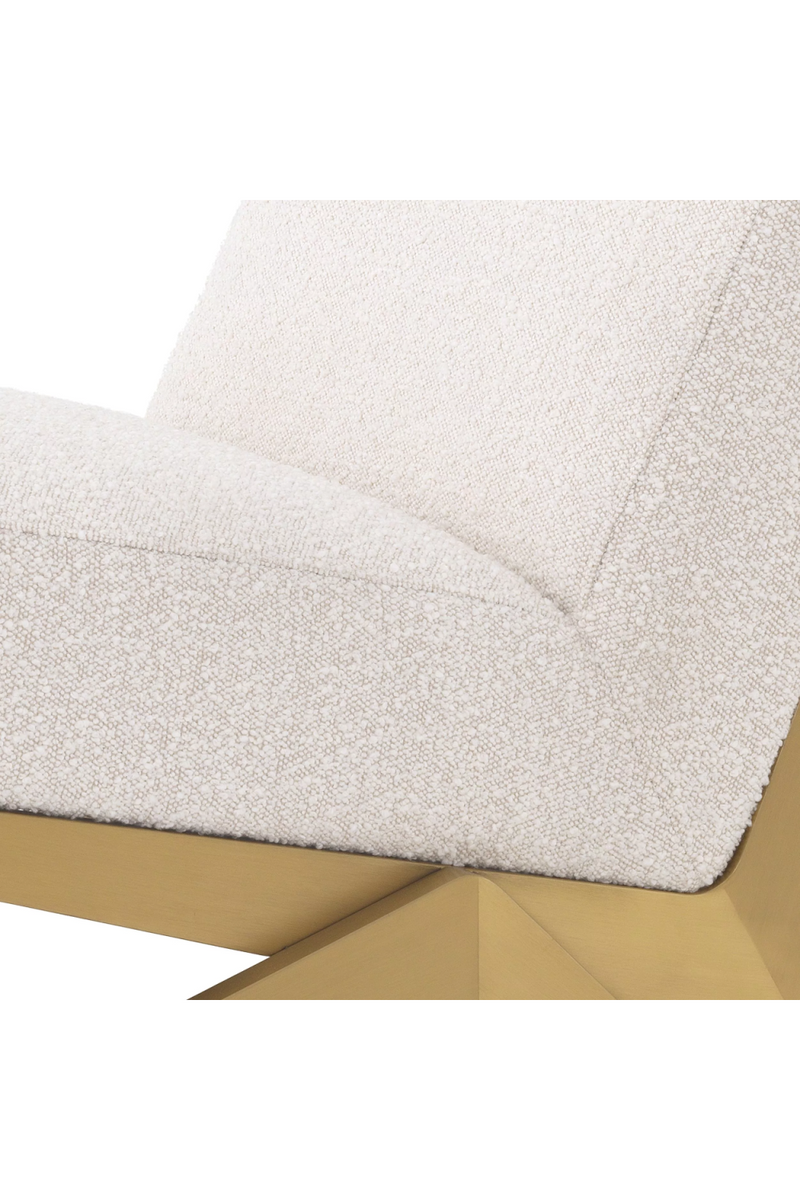 Chaise d'appoint bouclé crème | Eichholtz Fico | Meubleluxe.fr