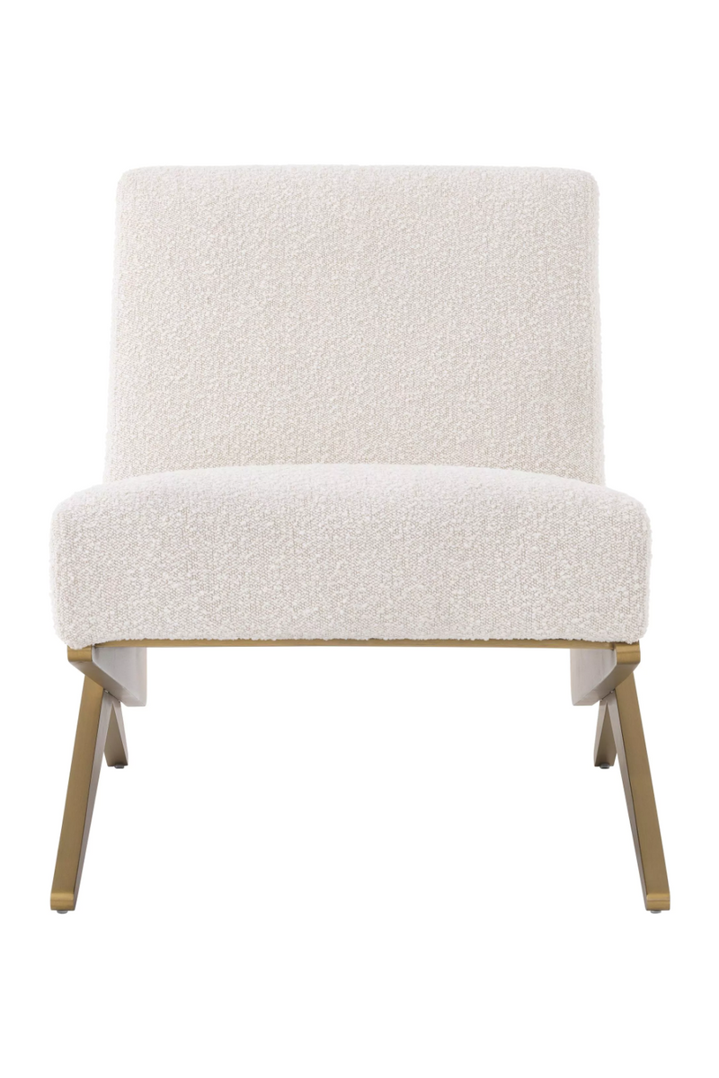 Chaise d'appoint bouclé crème | Eichholtz Fico | Meubleluxe.fr