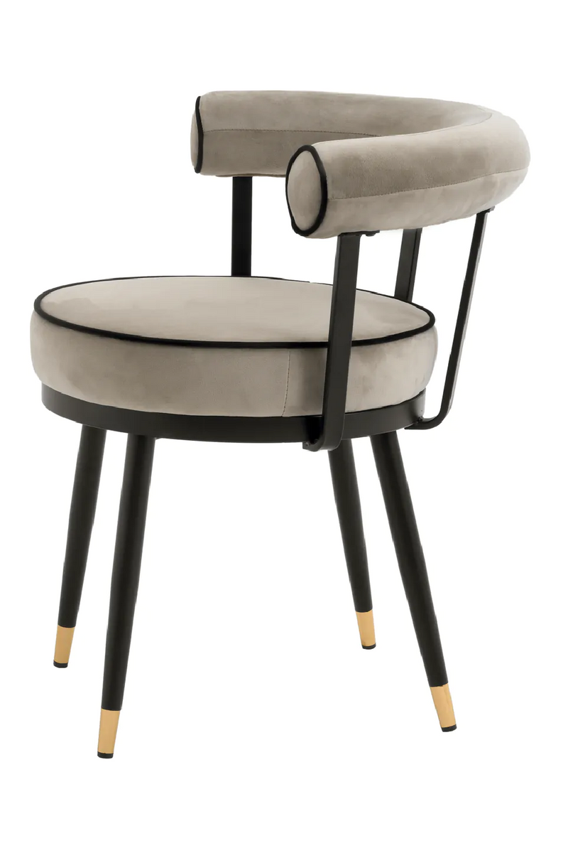 Chaises en velours beige (lot de 2) | Eichholtz Vico | Meubleluxe.fr