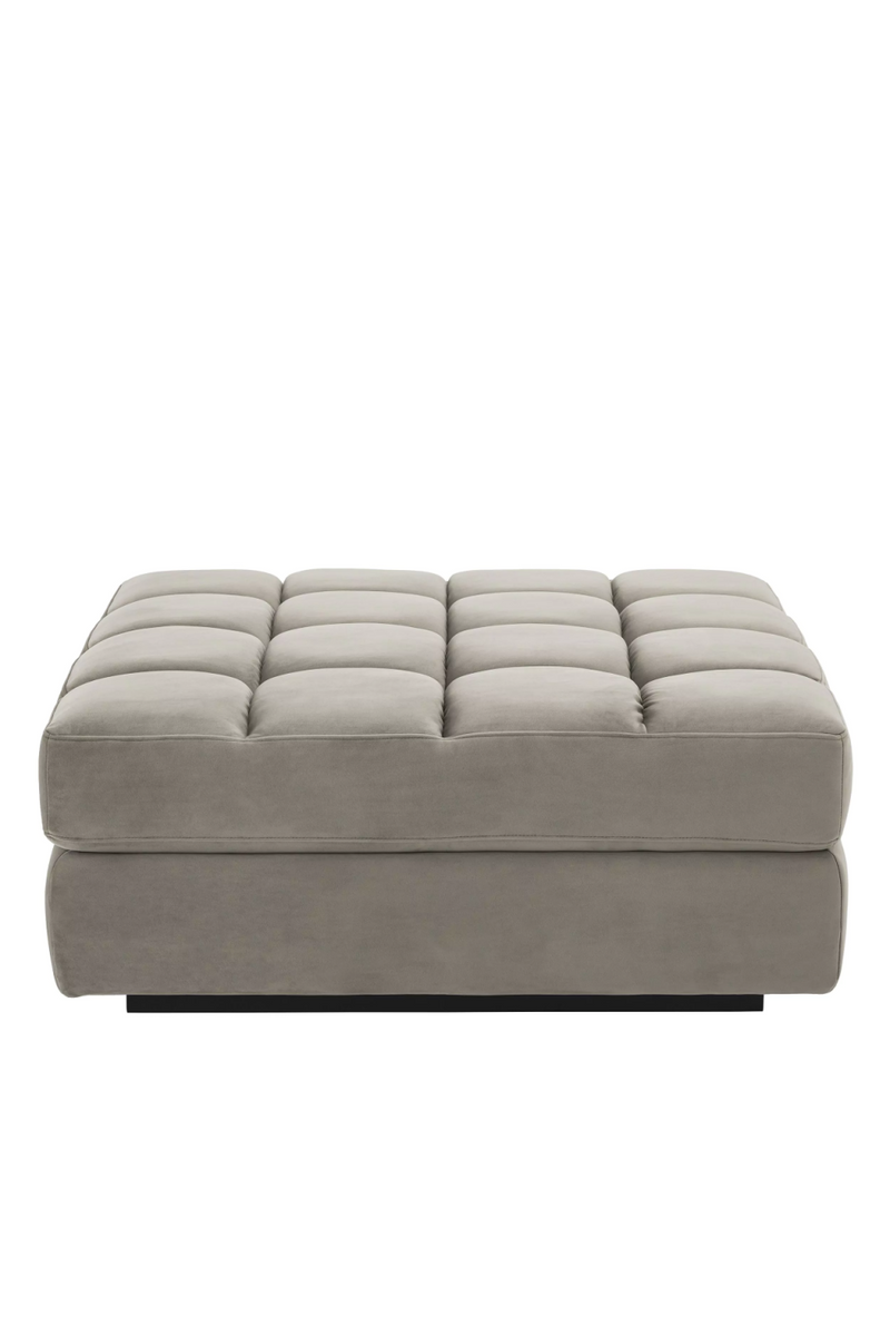 Pouf en velours beige | Eichholtz Dean | Meubleluxe.fr