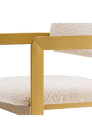 Chaise de comptoir bouclé crème | Eichholtz Donato | Meubleluxe.fr
