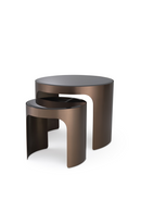 Ensemble de 2 Tables d’Appoint en Verre Biseauté | Eichholtz Piemonte | OROA.fr