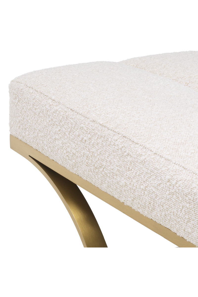 Tabouret bouclé crème | Eichholtz Adonia | Meubleluxe.fr