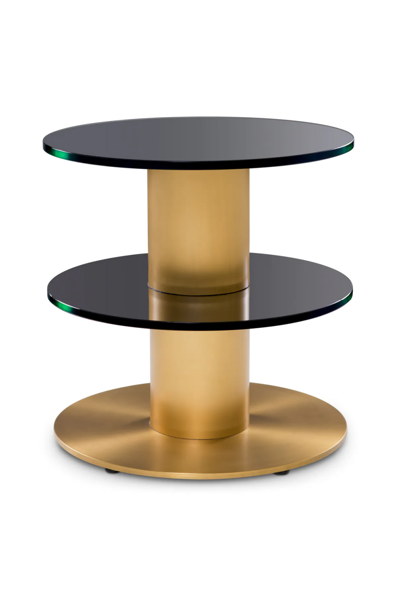 Table d appoint ronde a trois niveaux | Eichholtz Dorado | OROA.fr