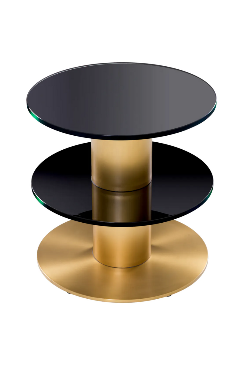 Table d appoint ronde a trois niveaux | Eichholtz Dorado | OROA.fr