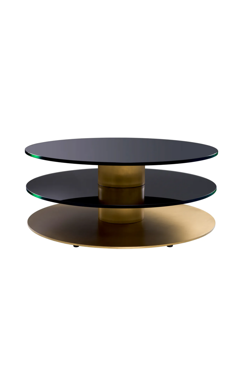 Table basse ronde a trois niveaux | Eichholtz Dorado | OROA.fr