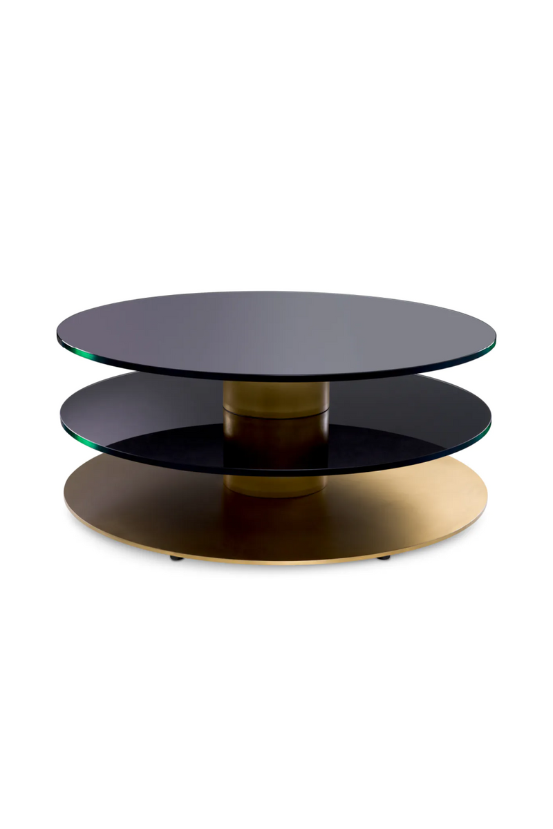 Table basse ronde a trois niveaux | Eichholtz Dorado | OROA.fr